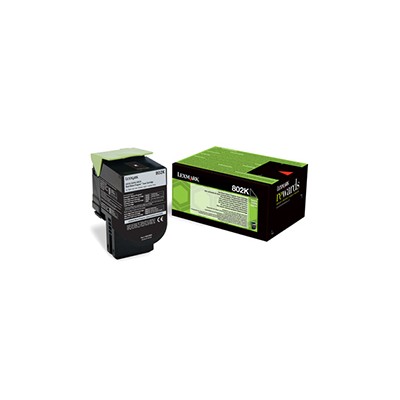 Toner Lexmark Laser 802K Negro 1000 páginas (80C20K0)