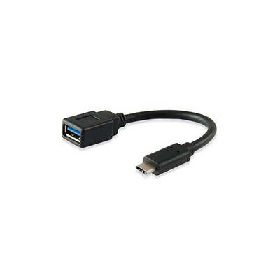 Cable EQUIP USB-A/H a USB-C/M 0.15m Negro (EQ133455)