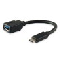 Cable EQUIP USB-A/H a USB-C/M 0.15m Negro (EQ133455)