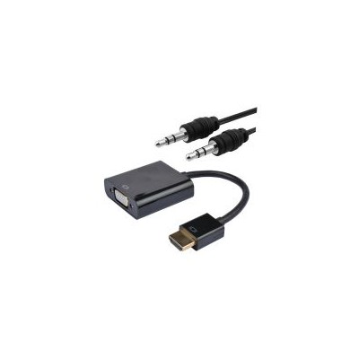 Nanocable HDMI a VGA+Audio 10cm+1.0m (10.16.2001-BK)