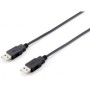 Cable EQUIP USB-A/M a USB-A/M 3m Negro (EQ128871)