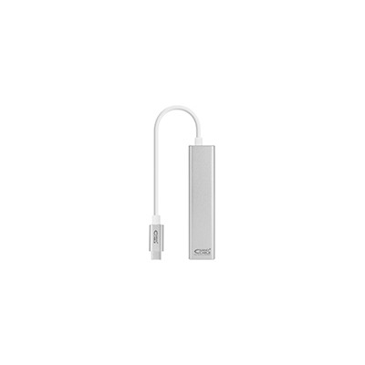 Nanocable 3xUSB-C 3.0 a RJ45 15cm Plata (10.03.0404)