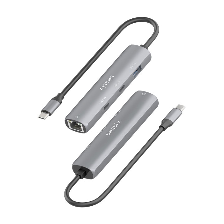 Dock AISENS USB-C a 1USB-A/2USB-C/1RJ45 (ASUC-4P040-GR)