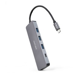 Hub Nanocable USB-C a 1xUSB-A/1xUSB-C Gris (10.16.4409)