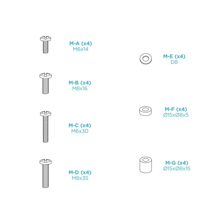 Soporte Pared TooQ 32"-70" Fijo Máx. 75Kg (LP1073F-B)