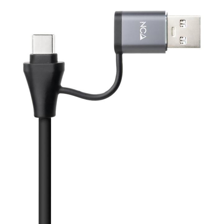 Conversor Nanocable USB-A+USB-C/M a RJ45 (10.03.0411)