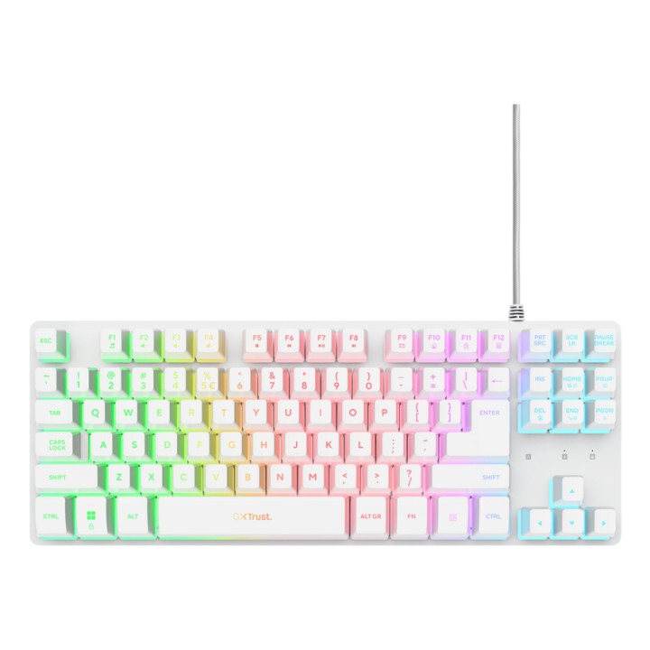 Teclado Trust GXT 833W Thado TKL USB-A Blanco (25896)