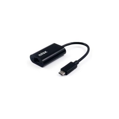 Adaptador de Red NILOX USB-C a RJ45 Negro (NXADAP06)