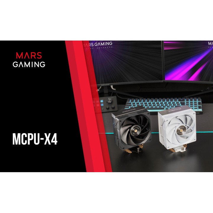 Ventilador CPU Mars Gaming 12cm 230W TDP Negro (MCPUX4)