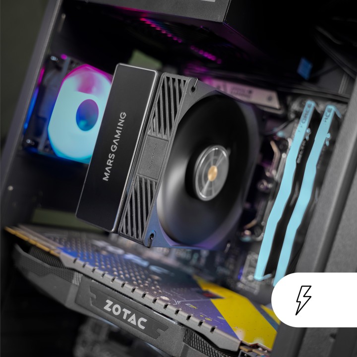 Ventilador CPU Mars Gaming 12cm 230W TDP Negro (MCPUX4)