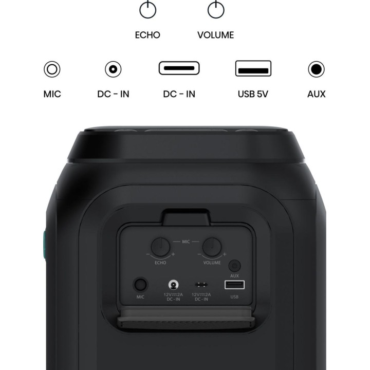 Altavoz Hisense 160W USB BT Negro (PARTY ROCKET 160)