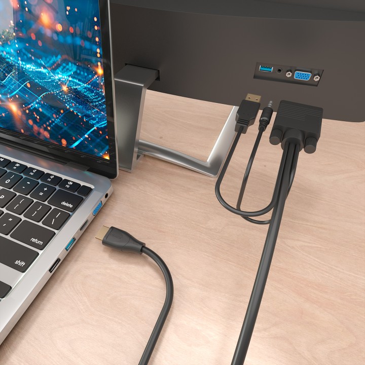 Conversor AISENS HDMI a VGA+Audio+USB-A 1m (A122-1013)