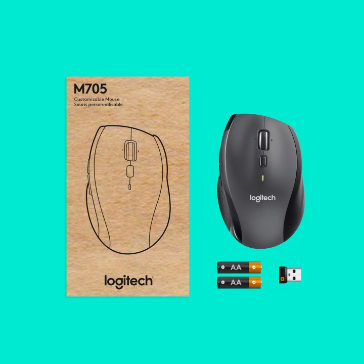 Ratón LOGITECH Marathon M705 RF Gris (910-006034)