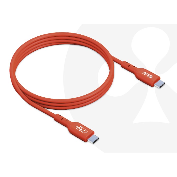 Cable Club 3D USB-C PD 240W 1m M/M Naranja CAC-1511