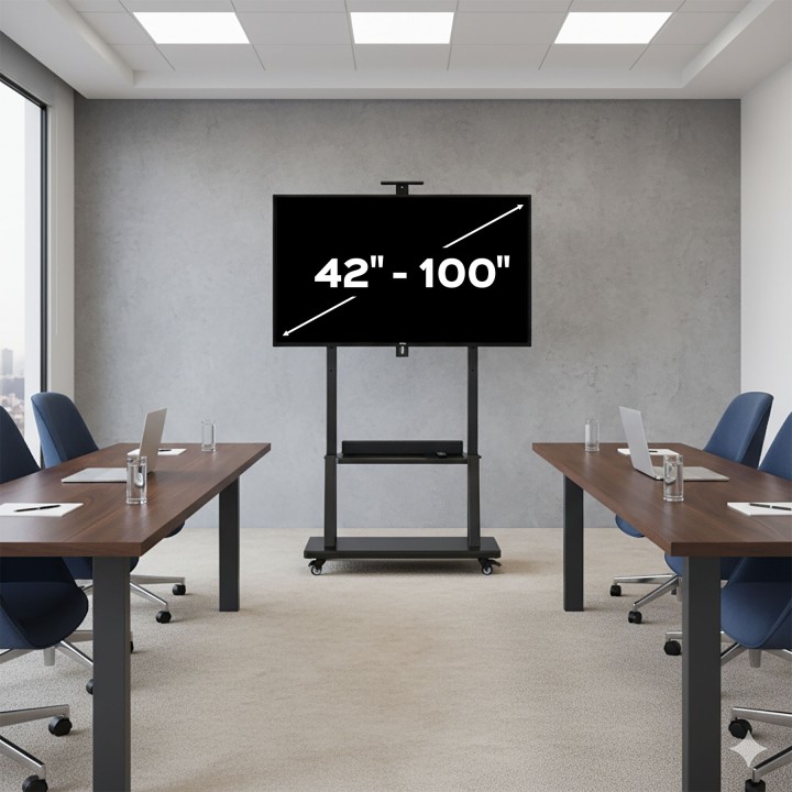 Soporte de Suelo UNYKA 42"-100" 2 Estantes (UK730511)