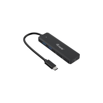 Hub EQUIP USB-C a 2xUSB-A 3xUSB-C Negro (EQ128964)