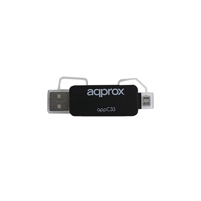 Lector de Tarjetas Approx USB 2.0 mUSB Negro (APPC33)