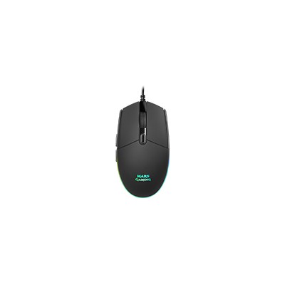 Ratón Mars Gaming Óptico RGB USB-A 3200dpi Negro (MMG)