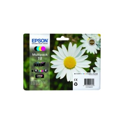 Tinta Epson 18 T1806 Pack Negro/Tricolor (C13T18064012)