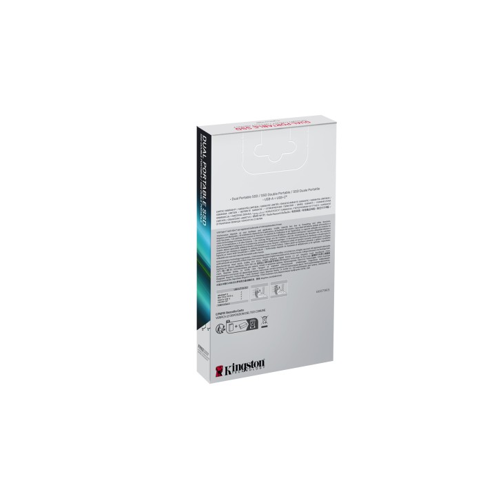 SSD Kingston 2Tb Dual USB-A/C 3.1 Negro/Rojo (SPSD/2TB)