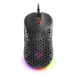 Ratón Mars Gaming RGB USB-A 12800dpi Negro (MM55)