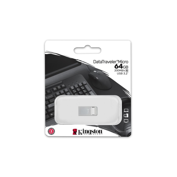 Pendrive Kingston Micro 64Gb USB-A 3.0 (DTMC3G2/64GB)