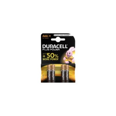 Pilas AAA Duracell Plus Power LR03 1.5V Pack 4