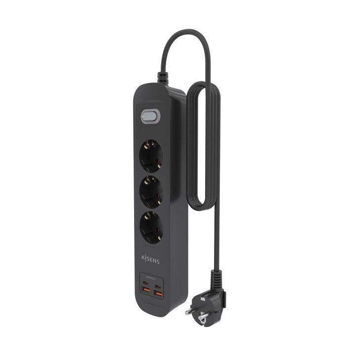 Regleta AISENS 3 Tomas 2xUSB-C 2xUSB-A (ASPS-2A2C11-BK)