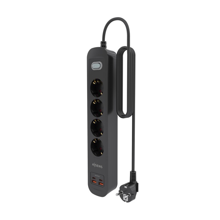 Regleta AISENS 4Tomas 2xUSB-C 2xUSB-A (ASPS-2A2C13-BK)