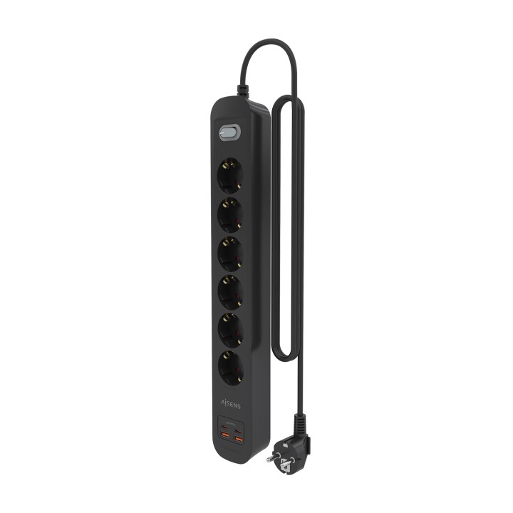 Regleta AISENS 6 Tomas 2xUSB-C 2xUSB-A (ASPS-2A2C17-BK)