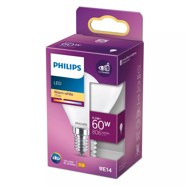 Bombilla Philips LED Classic 60W P45 E14 (929002028755)