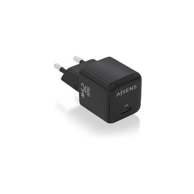 Cargador Pared AISENS GaN 25W USB-C (ASCH-25W1P013-BK)