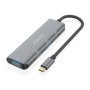 Hub AISENS USB-C a 3xUSB-A 1xUSB-C 15cm Gris(A109-0762)