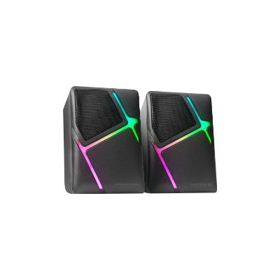 Altavoces Mars Gaming 2.0 RGB 10W 3.5mm Negros (MSH)