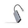 Hub Nanocable 3xUSB-A 1xUSB-C 1xDP Gris (10.16.1005)