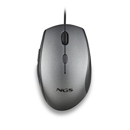 Ratón NGS Ergonómico Óptico USB 1600dpi Gris (MOTHGRAY)