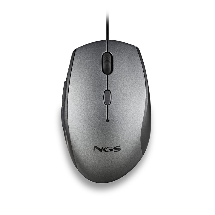 Ratón NGS Ergonómico Óptico USB 1600dpi Gris (MOTHGRAY)