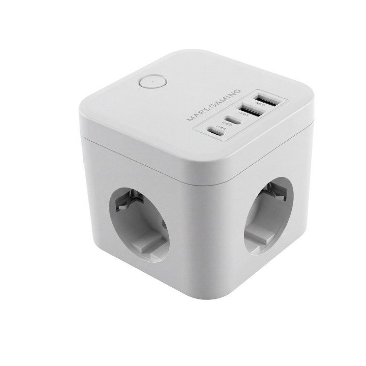 Cargador Mars Gaming 3xSchuko 2USB-A 2USB-C (MDCUBE35W)