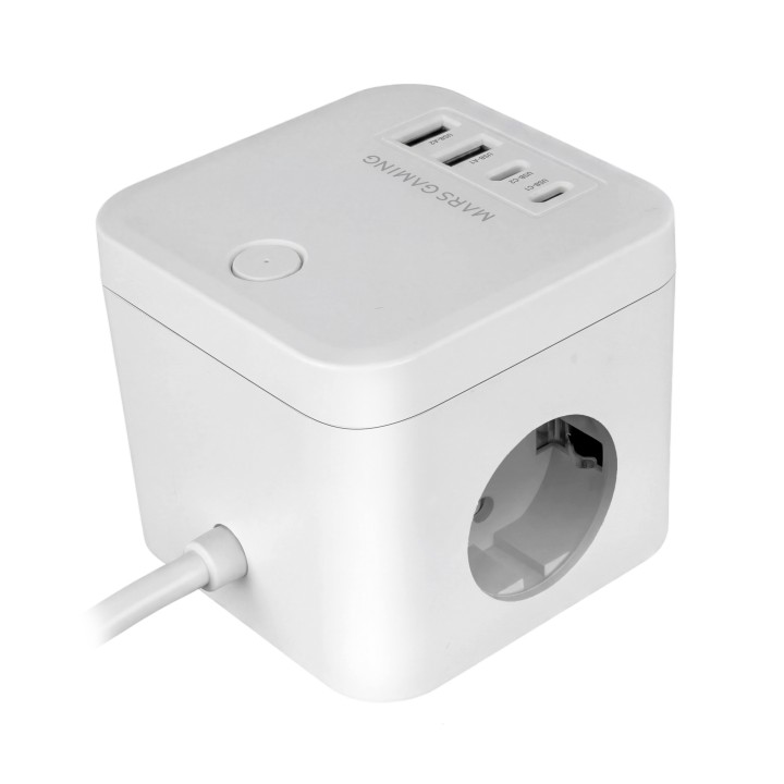 Cargador Mars Gaming 3xSchuko 2USB-A 2USB-C (MDCUBE35W)