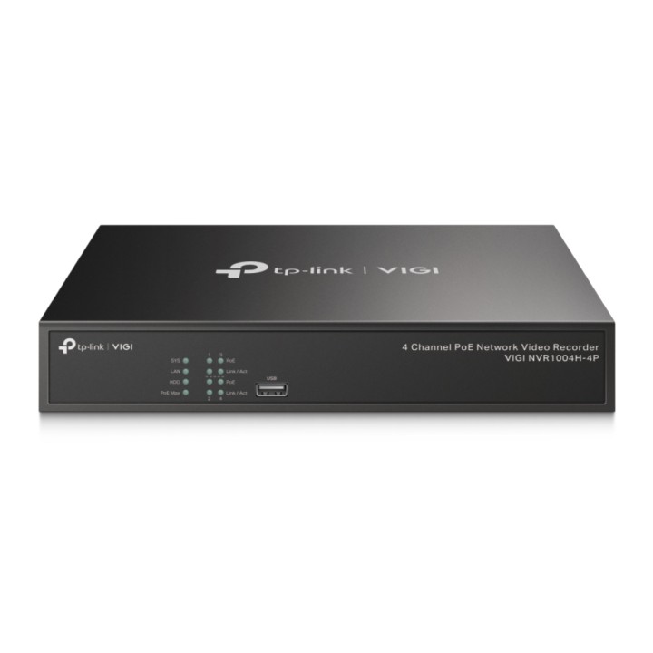 Vídeograbador TP-Link H.265+ 4Ch PoE (VIGI NVR1004H-4P)