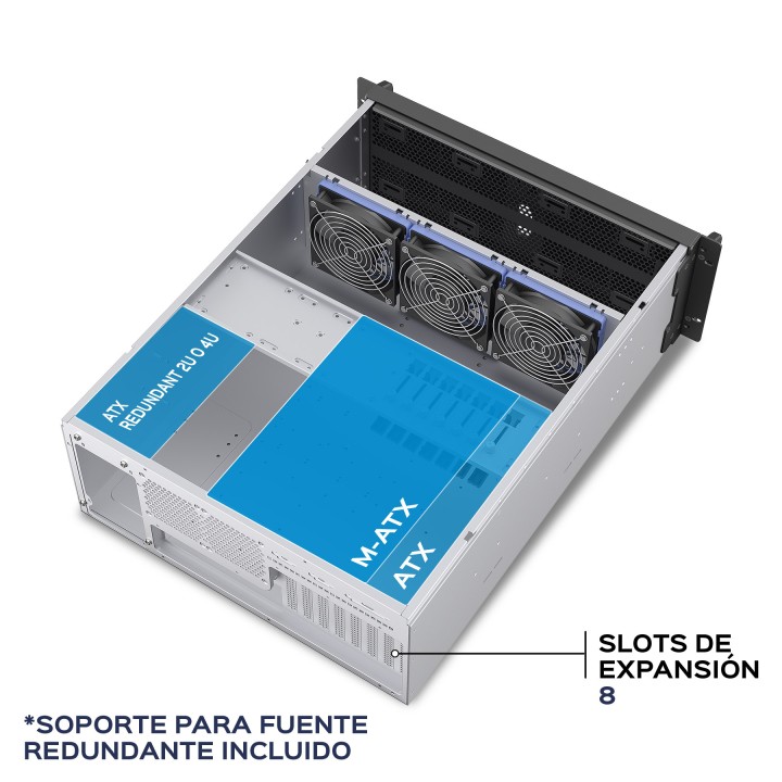 Caja Rack UNYKA UK4340 4U600 19" 4U ATX mATX (UK51923)