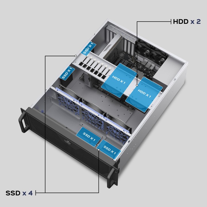 Caja Rack UNYKA UK4340 4U600 19" 4U ATX mATX (UK51923)