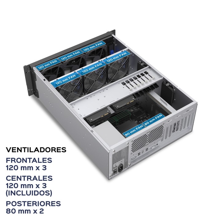Caja Rack UNYKA UK4340 4U600 19" 4U ATX mATX (UK51923)