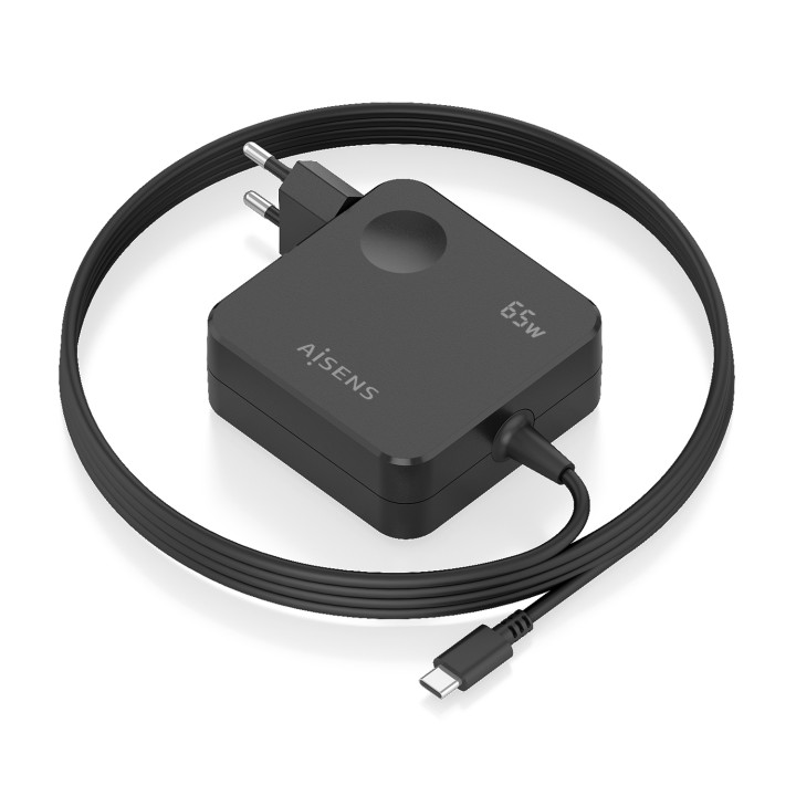 Cargador AISENS 65W USB-C 1.5m Negro(ASCH-1PD65WL80-BK)