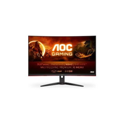 Monitor Gaming AOC 32" W-LED VA 2K Curvo (CQ32G2SE/BK)