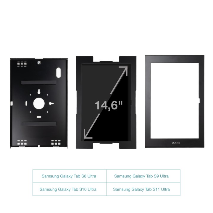 Marco Antirrobo TooQ para Tablet Negro (TQATTE2601-L-B)