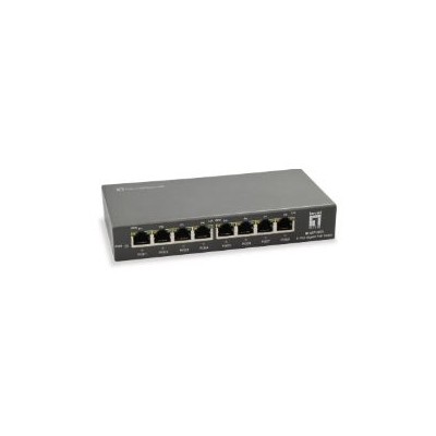 Switch LevelOne 8xRJ45 GbE PoE 120W Negro (GEP-0823)