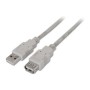 Cable AISENS USB-A/M a USB-A/H 1m Beige (A101-0012)