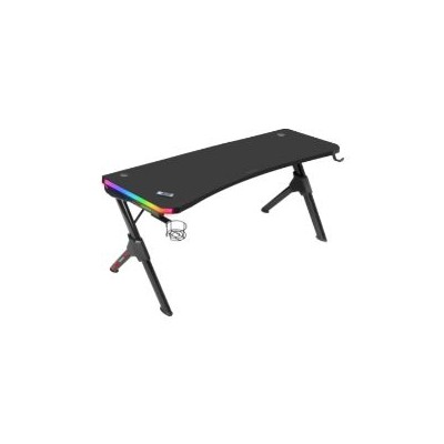 Mesa Mars Gaming 140x60x75cm RGB Negra (MGD140RGB)