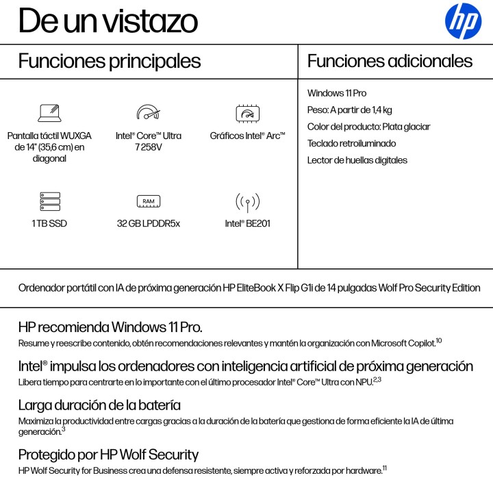 HP EliteBook Flip U7-258V 32Gb 1Tb 14" W11P (B69A3ET)
